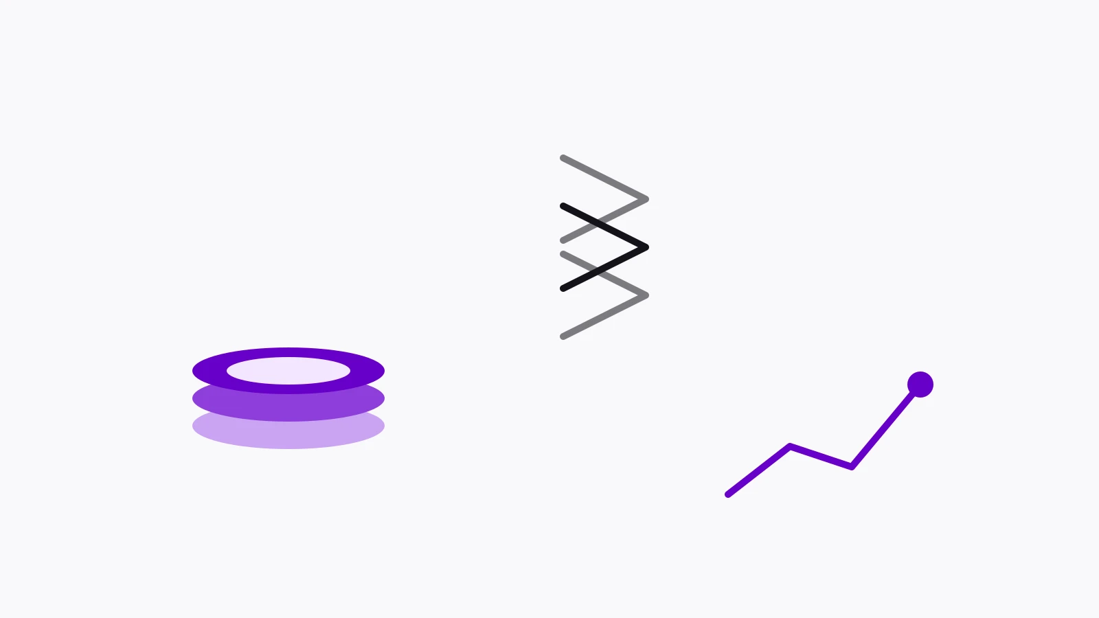 Illustration of a coin stack next to duplicate arrows splitting toward three destinations, representing a shared lead sold to multiple competitors, next to a rising trend line representing owned organic visibility