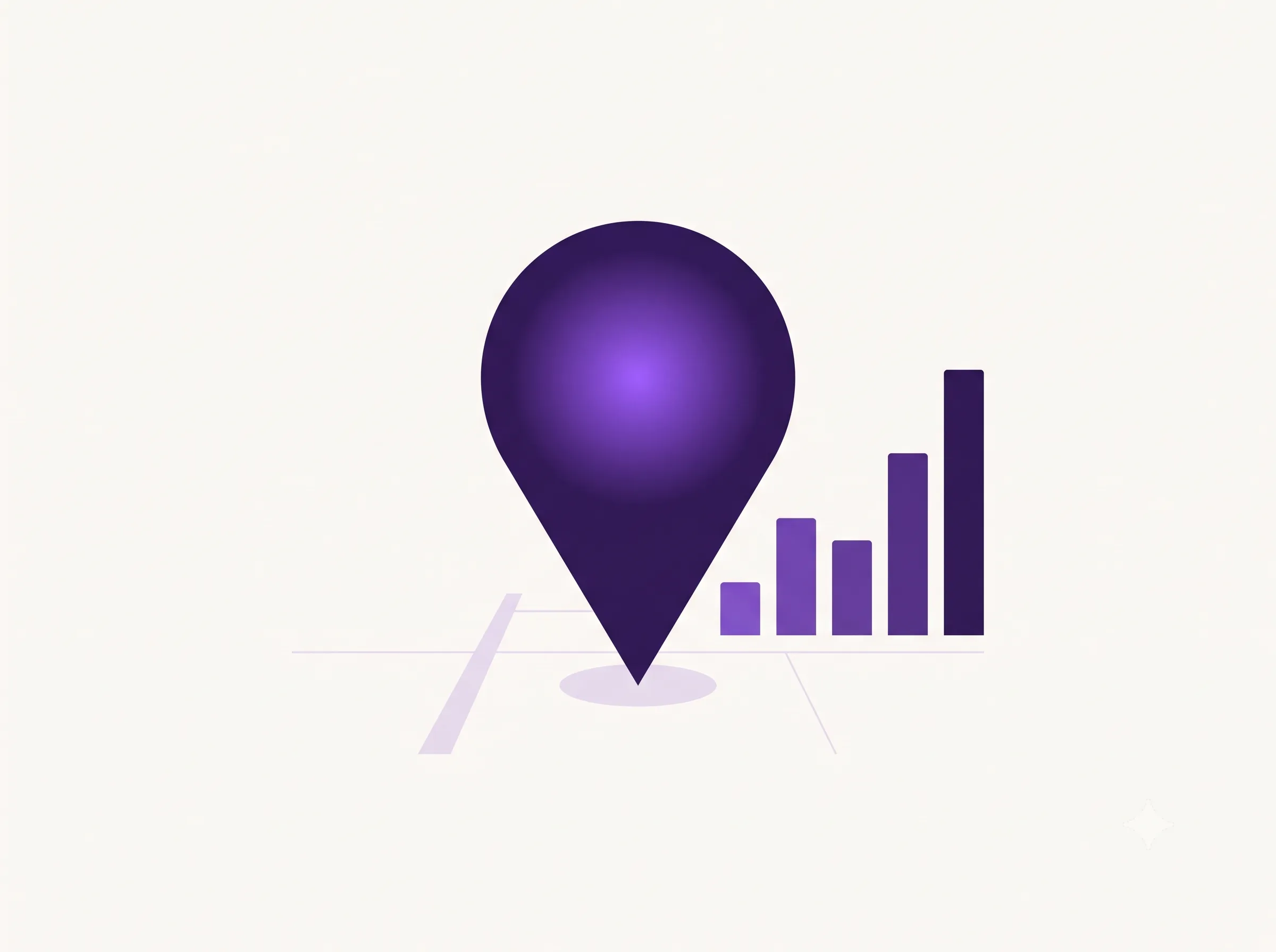Stylized graphic of a map pin and a rising bar chart, representing a bathroom remodeler's Google Maps ranking climbing
